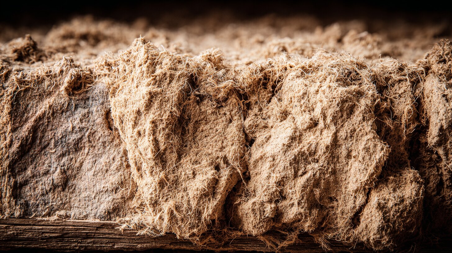 Macro of baled hemp fibre and hurd after processing